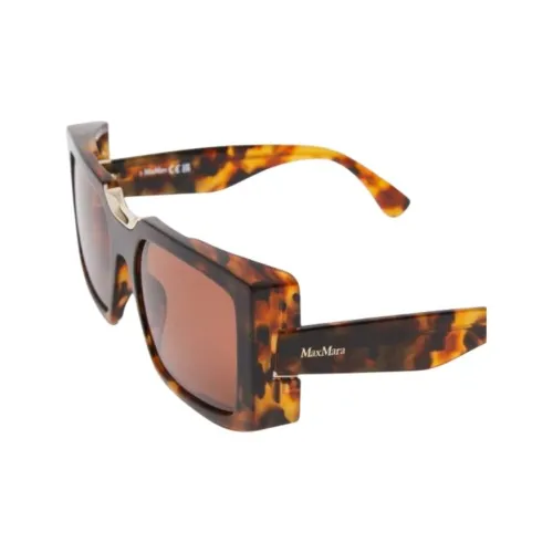 MaxMara Пластик Квадратные Солнцезащитные очки Женские Черные
