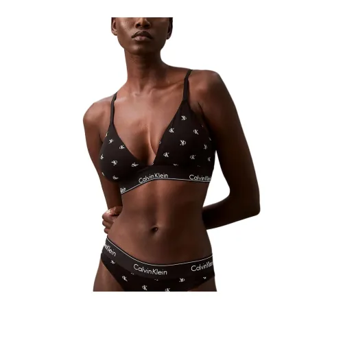 CALVIN KLEIN Бюстгальтер Европейская версия Женские Черный бриллиант С логотипом