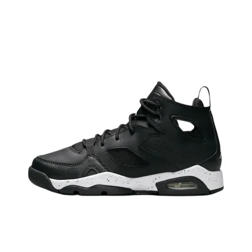 Jordan Flight Клуб 91 Нижняя юбка Устойчивая к истиранию MID Топ Детские баскетбольные кроссовки Черно-белая панда Подростки