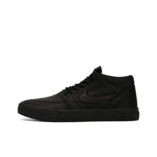 Nike SB Portmore Slip-Resistant Abrasion-Resistant High Top Skateboard Shoes Unisex Black Найк SB Portmore противоскользящие устойчивые к истиранию высокие топы для скейтбординга унисекс черные