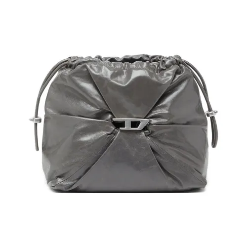 DIESEL Корова Кожа Ведрообразная Сумка Плечевая Сумка Женская Серого Цвета