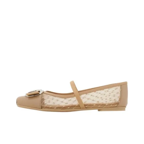 Ferragamo Vara Планшет Mary Jane Женские Туфли Nude