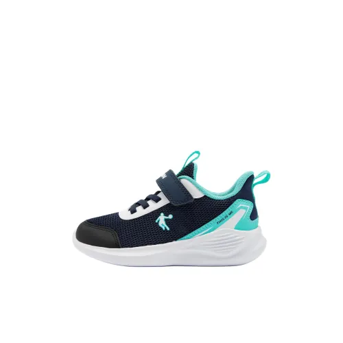 QIAODAN Slip-resistant Abrasion-resistant Low Top Детская беговая обувь Синие Зеленые для детей 3-7 лет