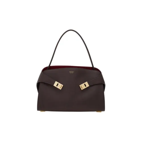 FERRAGAMO Hug Телячья кожа Портативная Сумка через плечо Сумка на плечо Средняя Женская Цвет Бычий кровь Красный