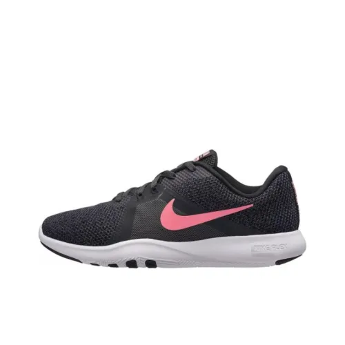 Nike Flex Trainer 8 Slip Устойчивые к истиранию Низкий Топ Кроссовки для тренировок Женские Черный Серый