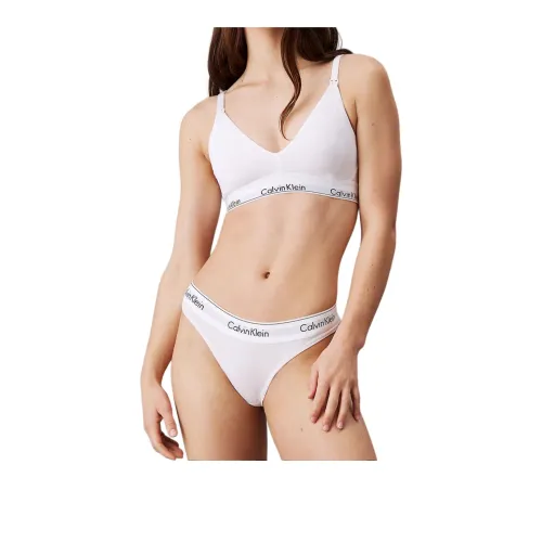 CALVIN KLEIN Бюстгальтер Европейская версия Женская Белая