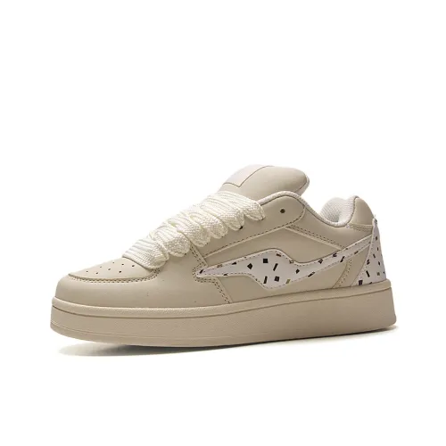 STUR YSN Износостойкий и Легкий Низкий Топ Скейтборд Кроссовки Женские Экрю