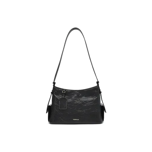 PIERPOLO Сумка-хобо из натуральной коровьей кожи сумка для ежедневных прогулок плечевая сумка среднего размера женская черная