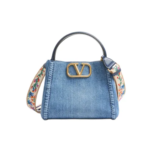 Valentino Garavani Denim One Shoulder Bag Medium Women's Blue Валиентино Гаравани Деним Сумка через плечо Средний Женский Синий