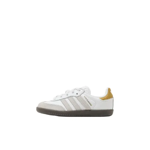 KITH x Adidas Originals SAMBA OG Slip-resistant Shock Absorbers Низкие Топы Обувь для малышей Белый Infant и Toddler