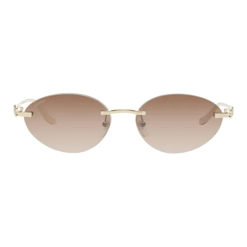 Cartier Металл OVAL SUNGLASSES Женские Золотой