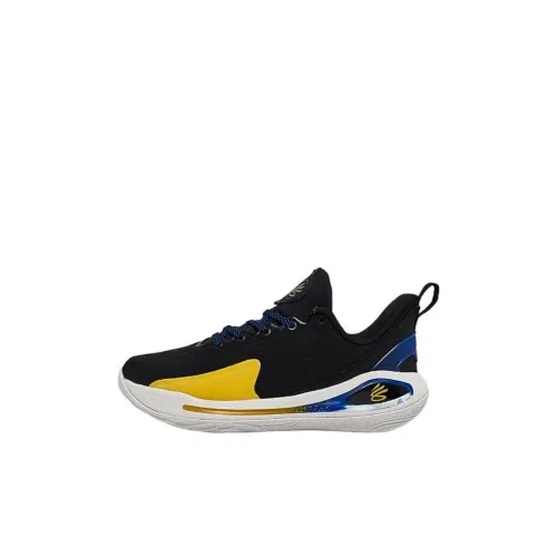 Under Armour Curry 12 противоскользящие устойчивые к истиранию низкий топ детские баскетбольные кроссовки черный белый