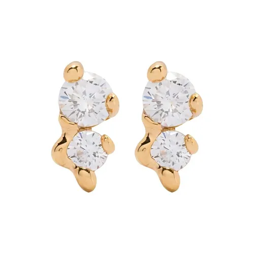 Maria Black 18К золото покрытие переработанное серебро серьги-гвоздики женские золото