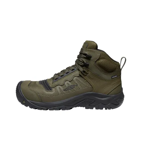 KEEN UTILITY RENO MID KBF Износостойкий и Легкий MID Топ Походная обувь Мужской Зеленый