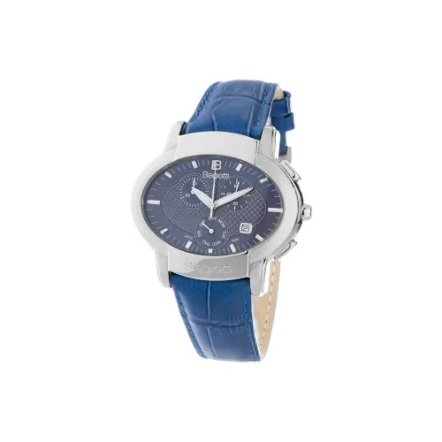 Laura Biagiotti Наручные часы Кварцевый механизм Кожаный ремешок 47 мм Синий циферблат Мужские часы