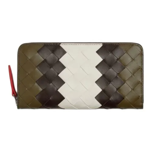 Bottega Veneta Intrecciato Коровья кожа Кошелек Мужской Грязно-коричневый Шоколадно-коричневый
