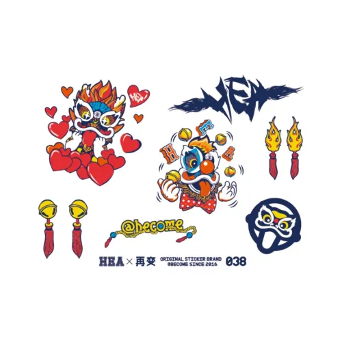 ZAIBIAN Коллаборация HEA Shoe Стикер Самоклеящийся Тату Стикер