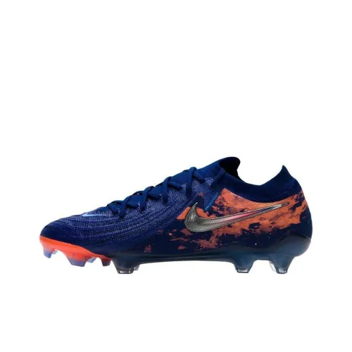Nike Phantom GX 2 Elite FG Твердый грунт Противоскользящие Устойчивые к истиранию Футбольные бутсы Мужские Синие Оранжевые