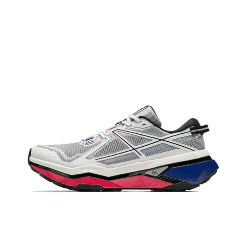 ANTA Hunter Fury 2 Slip-Resistant Abrasion-Resistant Shock Absorbers Low-Top Trail Running Shoes Women's Gray Red Blue ANTA Hunter Fury 2 Противоскользящие устойчивые к истиранию с амортизаторами низкий верх беговые кроссовки женские серый красный синий