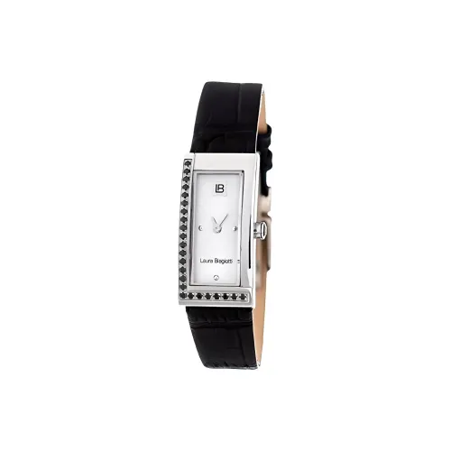 Laura Biagiotti Women's Watch Кварцевый механизм Кожаный ремешок 15 мм Белый циферблат