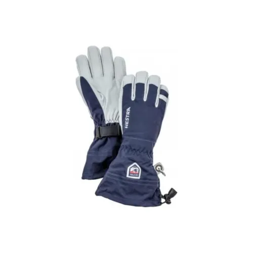 HESTRA Кожа Вязаные перчатки Мужские Морской синий