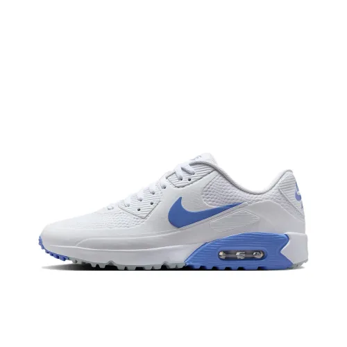 Nike Air Max 90 Износостойкий и Легкий Низкий Топ Обувь для гольфа Унисекс Белый