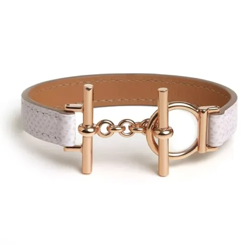 HERMES Телячья кожа Металл Покрытие Розовое золото Браслеты Женские Розовый