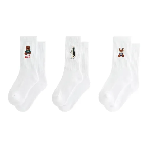 Kith 3 шт Белый Унисекс MID Носки до икры