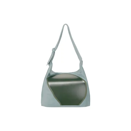 HOMME PLISSE' ISSEY MIYAKE Сумка через плечо из искусственной кожи мужская зеленая