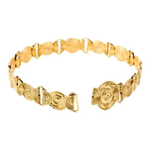 SAINT LAURENT Металл Ремень Женские Золотой