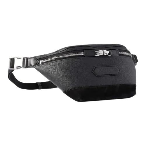 TOM FORD Бананка из коровьей кожи мужской черный