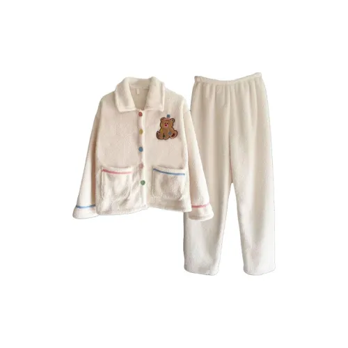 XIAFENYAN Пижамный комплект Женский Белый