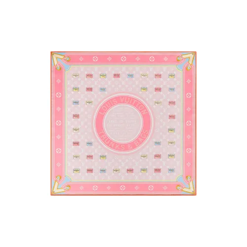 LOUIS VUITTON Шелковые шарфы Женские Розовый