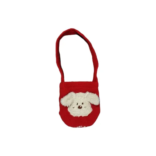 SUN ERATH U Овечья шерсть Сумка через плечо Женская Красная Щенок