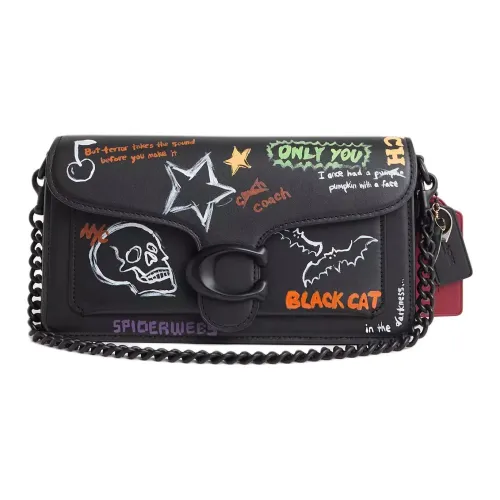 COACH Tabby Дубленая кожа Сумка через плечо Средний Женский Черный