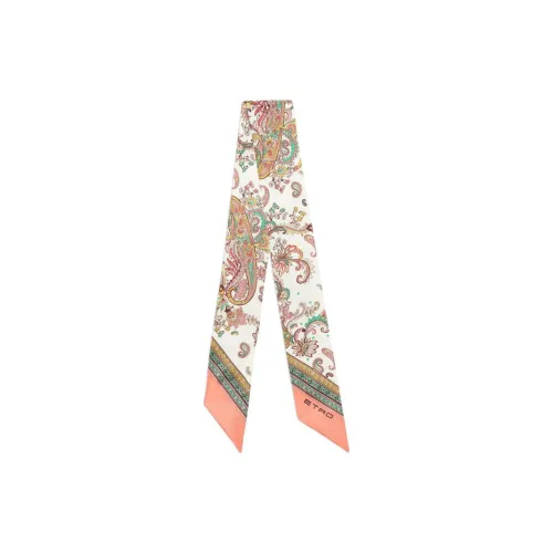 ETRO Шелковые шарфы Женские Розовый Бежевый