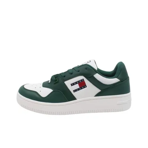 Tommy Hilfiger Ретро Basket Low Топ Скейтборд Кроссовки Мужские Белые Зеленые