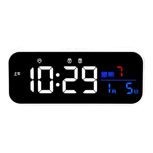 HENSE Электронный Механизм Пластик Будильник Унисекс Черный HA108