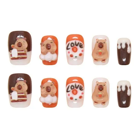 XIBI Мультяшный 3D-эффект Съемный Ножной ногтик Короткий LADDER