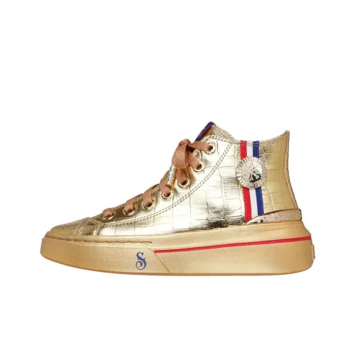 Snoop Dogg x Skechers Snoop One High Скейтборд Кроссовки Женские Золотые