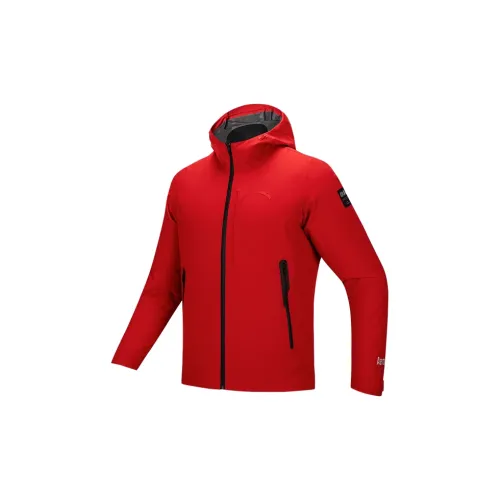 ANTA Variety Тренировки Коллекция Водонепроницаемый и Износостойкий Ветровка Мужской Классический Красный