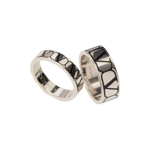 Valentino Металл Эмаль Кольца Мужской Серебряный