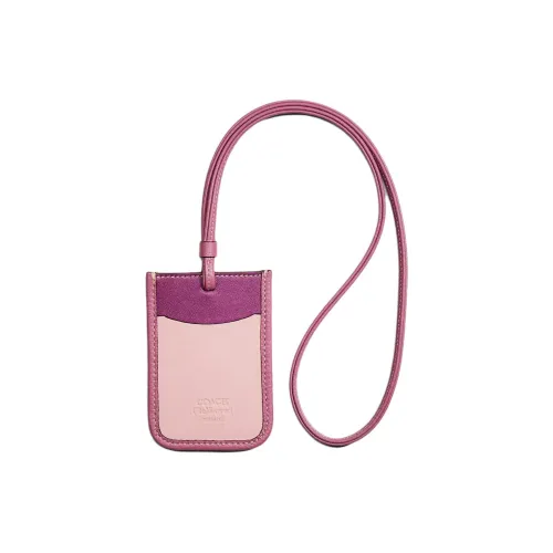 COACH Lanyard Кожа Картхолдер Женские Фиолетовый