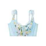 Светло-синий лимонный принт