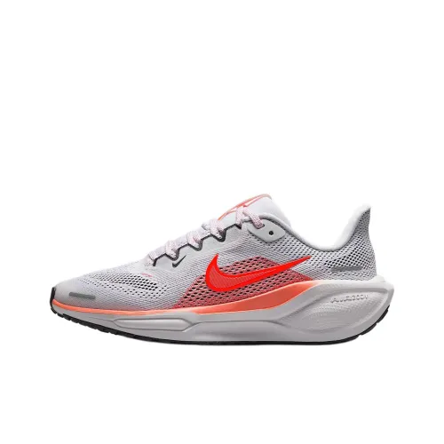 Nike Pegasus 41 Противоскользящий Устойчивый к износу Дышащий Низкий Топ Детская Беговая Обувь Белый Серый Оранжевый
