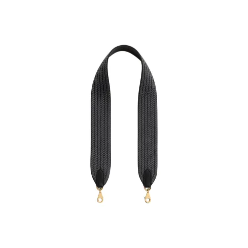 HERMES Cordage Холщовая Сумка с Ремнем Женская Черная и Пыльно-Серая