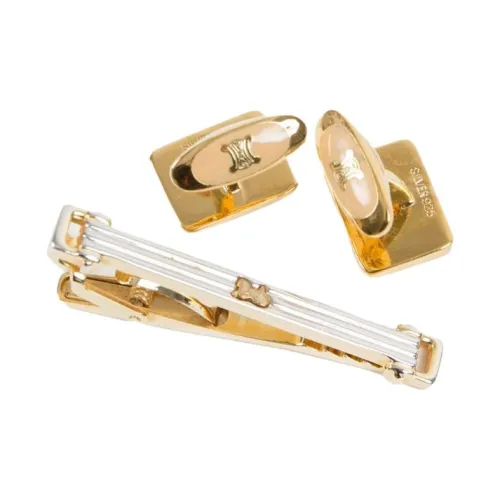 CELINE Металл Запонки Мужской Серебряный