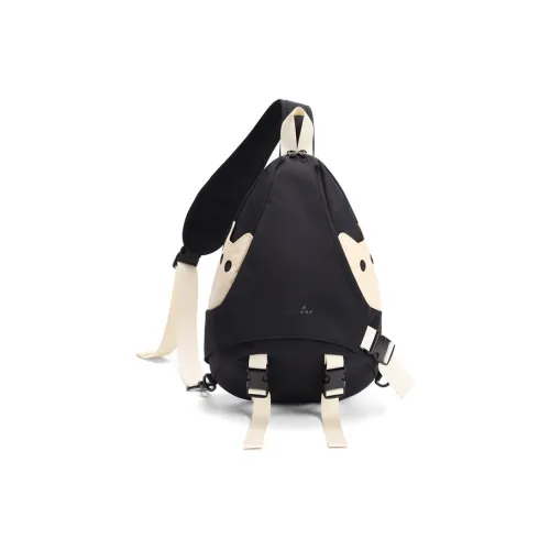 NOXXON Nylon Sling Bag Standard Unisex Obsidian Black Khaki Mustard Yellow NOXXON Нейлоновая сумка через плечо Стандартная Унисекс Обсидиановый черный Хаки Горчичный желтый