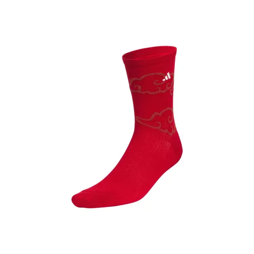 Adidas 1 шт Energy Красный/Нефритовый белый/Мягкий Красный Унисекс MID Носки до икры