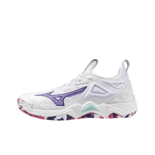 Кроссовки Mizuno Wave Momentum 3 для тренировок, низкий топ, белые, женские